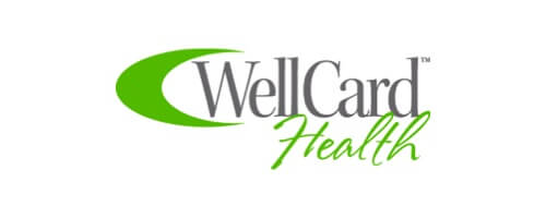 WellCard Health logo featuring green and gray text