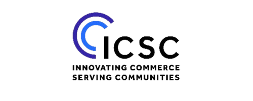 The logo of ICSC with the text "Innovating Commerce Serving Communities."