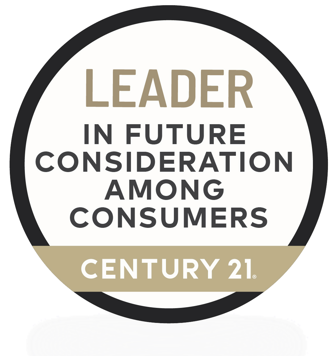 Century 21 badge stating "Leader in Future Consideration Among Consumers".